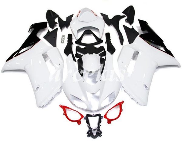 

4gifts new abs motorcycle fairings kits fit for kawasaki ninja zx-6r zx6r 2007 2008 6r 07 08 body set custom white red
