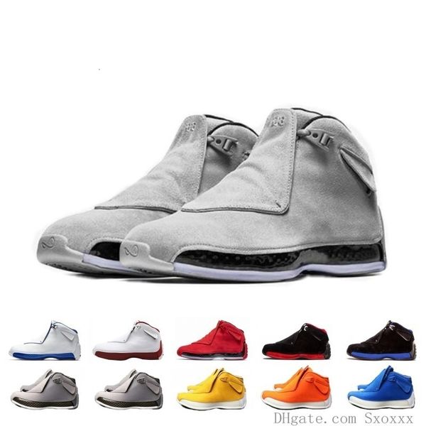 

new sale 18 toro red suede grey blue yellow orange suede men basketball shoes 18s bred og asg black white sneakers