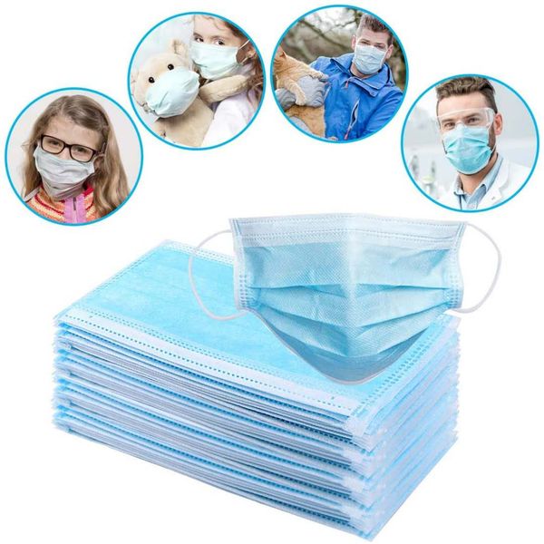 

disposable blue masks 50 pieces in stock men and women disposable ear-mounted masks dustproof anti-foam breathable disposable mask