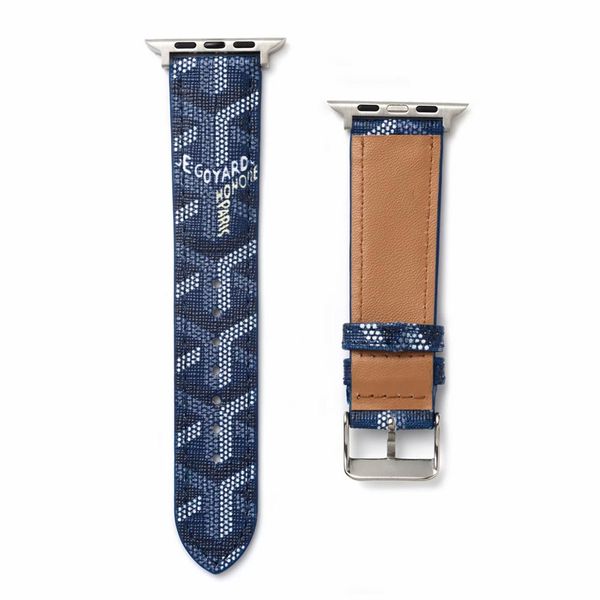 

for 44mm 42mm 40mm 38mm watch band fashion luxury designer watchbands leather print smart watch straps series 5 4 3 2
