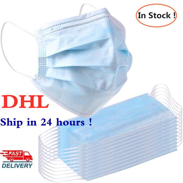 

одноразовые маски для лица ежедневно трехслойная защитная маска анти-туман пылезащитный нетканый одноразовый для гражданского использования