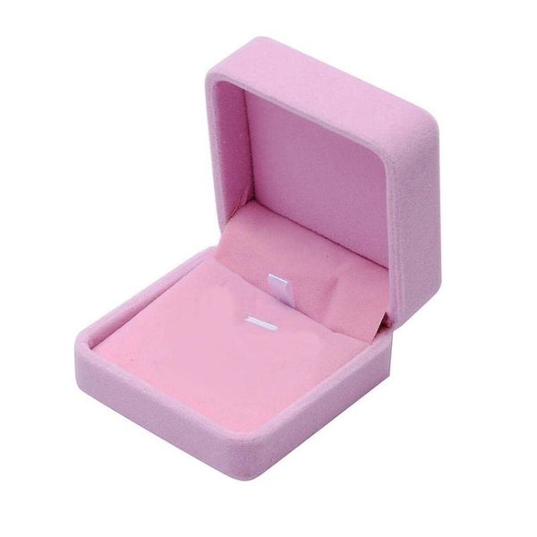 

new velvet presentation gift jewellery ring necklace bracelet display box case (b, pink, Pink;blue