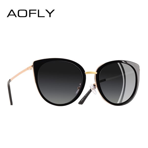 

aofly brand design women sunglasses vintage style metal frame ladies polarized sun glasses shades female eyewear gafas a139, White;black
