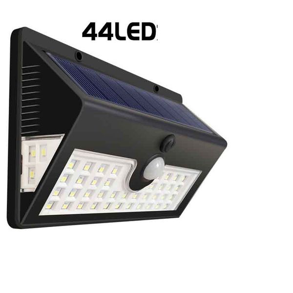 

LED RV Motion Sensor Солнечное наружное крыльцо Светильник 44 светодиодный черный