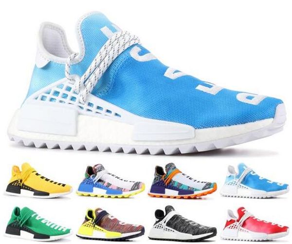 

pharrell williams with box nmd human race mens running shoes hu pharrell solar pack red sport designer fashion women sneakers