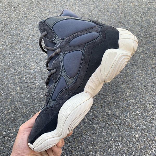 

2019 new authentic originals 500 high slate 3m reflective black white kanye west fw4968 running shoes man woman sports sneakers with box