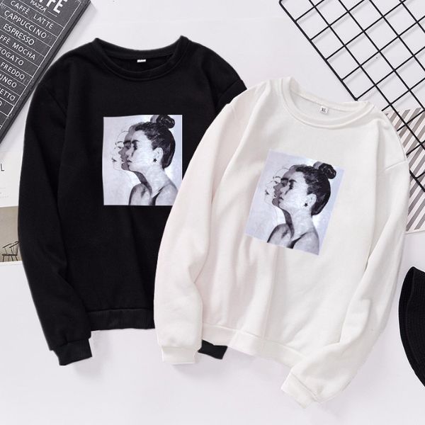 

длинные рукава hong kong fashion куртки tide vogue hot толстовка с длинным рукавом мужская толстовка унисекс 100% хлопок повседневный street, Black