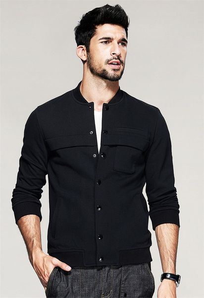 

2020 mens designer jackets fashionable slim classic style solid color long sleeve baseball outerwear spring mens designer coats, Black;brown