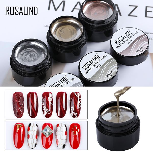 

rosalind gel nail polish nail art base for manicure 5ml 3 colors primer set metal painting hybrid varnishes soak off uv gellak, Red;pink