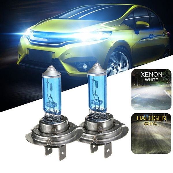 

2pcs h7 55w 12v 5000k bulbs super white lights high power car headlight driving lamp car light source parking auto
