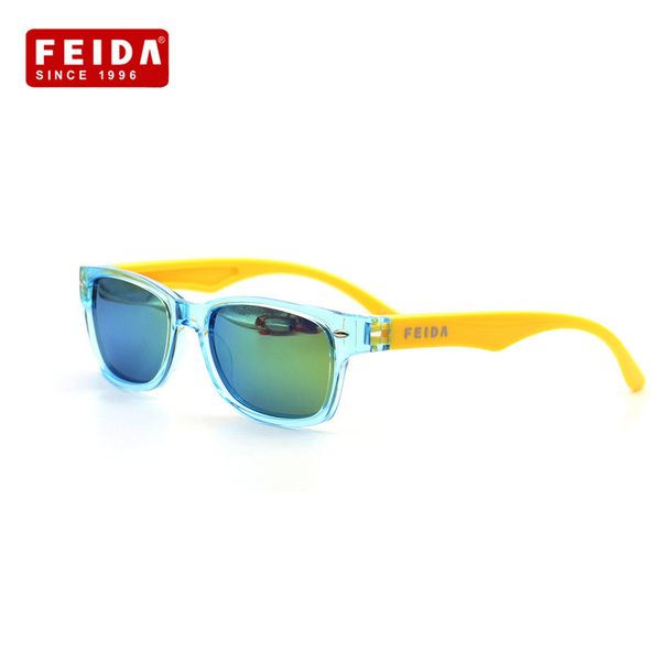 

feida brand children sunglasses tr90 frame against uv400 uva/uvb steampunk vintage designer polarized eyewear sunglasses girls, Blue