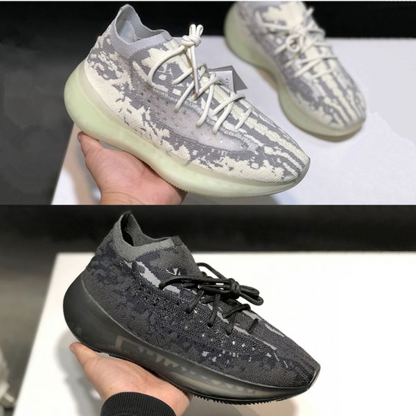 

2019 new 380 v3 kanye west alien designer running shoes men women bold black and stark white citrin 3m designer sports sneakers