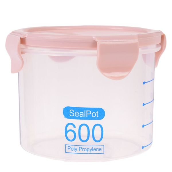 

600/800/1000ml plastic food kitchen container sealed crisper grains tank storage kitchen lids sorting rice storage box container