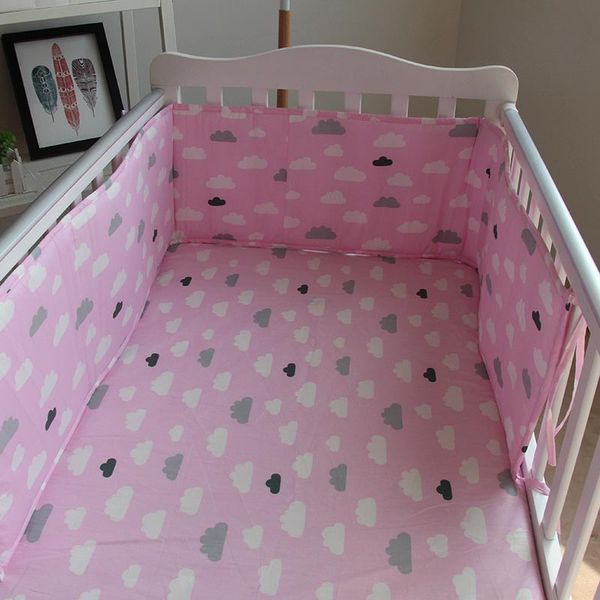 

pure cotton baby bed bumper kit soft removable washable newborn baby bedding crib cot bumper room decor thicken 200x28cm