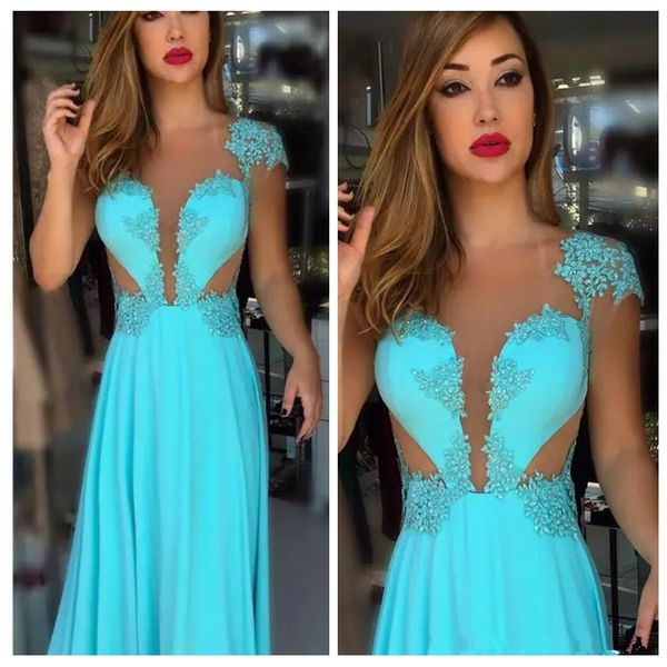 

2021 sheer short lace appliques a-line prom dresses custom online ladies special occasion party gowns custom evening party gowns formal, Black