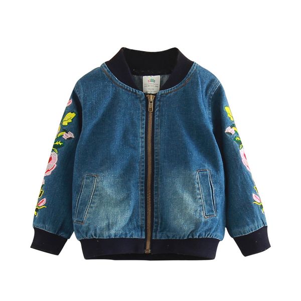 

ребёнки джинсовые куртки пальто мода дети outwear пальто мультфильм маленькая девочка дизайн девочек детские джинсы куртка для 2 до 8 лет, Blue;gray