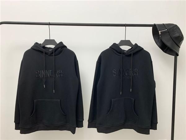 

19ss luxurious brands design bb sinners embroiderd sweater pullover hoodies men women streetwear sweatshirt outdoor shirts, Gray;blue
