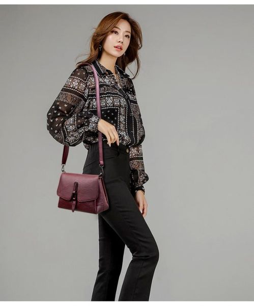 

women's bag 2020 new autumn and winter one-shoulder slant edgy fashion texture middle-aged mother bag soft leather lady
