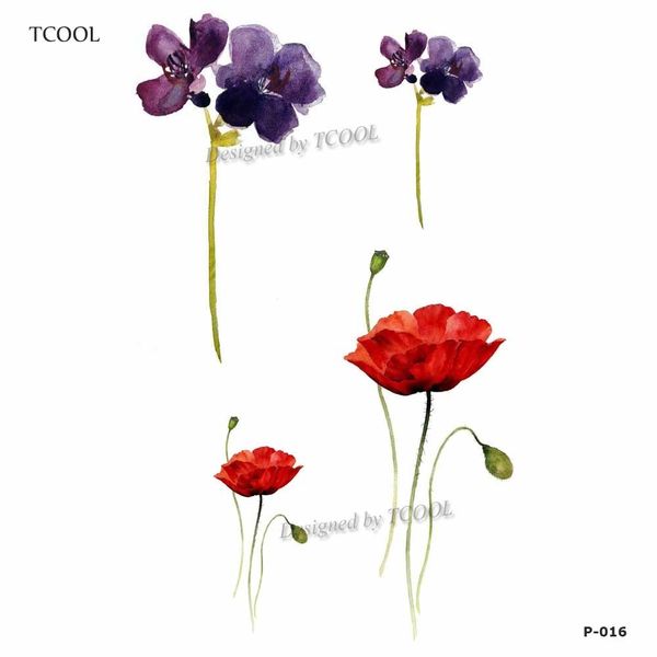 Acheter Tcool Fleur Autocollant De Tatouage Temporaire étanche De Mode Femmes Bras Faux Body Art 105x6cm Enfants Adulte Main Tatoo P 016 De 26 Du