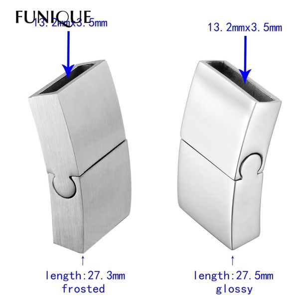 

funique 1шт матовый / глянцевый высокое качество нержавеющей стали простой магнитный замок застежка для кожаный браслет diy ювелирные издели, Blue;slivery
