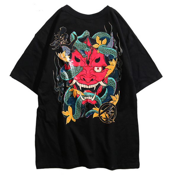 

2019 новая мода футболка мужчины мультфильм snake ghost футболка harajuku streetwear футболка хлопок с коротким рукавом летние топы футболка, White;black