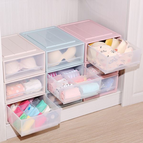 2019 Nordic Candy Colors Home Wardrobe Organizer Box Bra Underwear