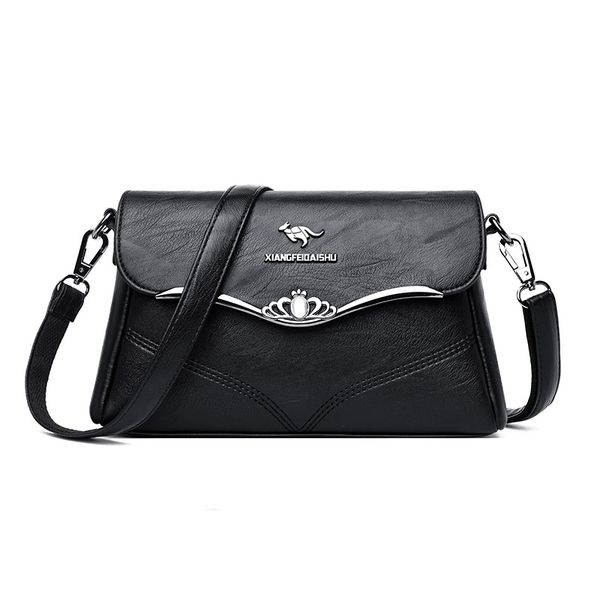 

women's genuine leather handbags fashion thread shoulder crossbody bag messenger bags flap women bags ladies