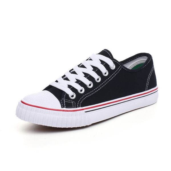 

2019 spring korean version of canvas thick-soled student casual women's cloth shoes, Black