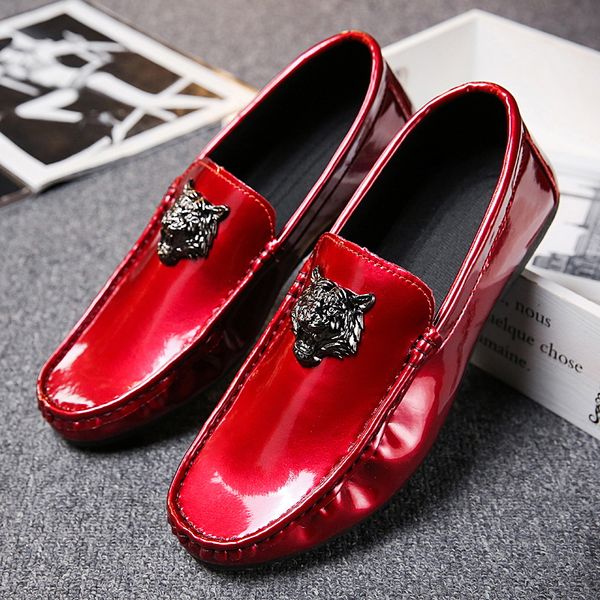 

2019 men shoes male casual artificial leather tiger slippers loafers slip on sandals zapatillas hombre mens men's footwear y63, Black