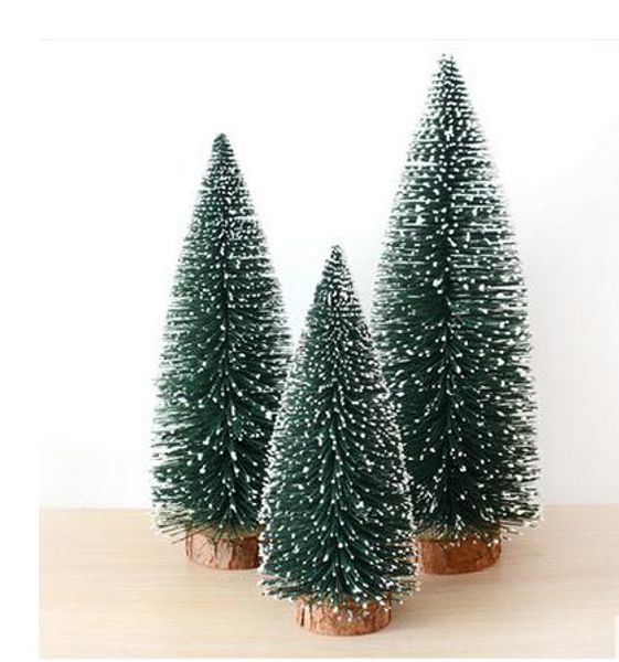 

5pc 15cm mini snow christmas tree stick white cedar desksmall christmas tree decoration supplies