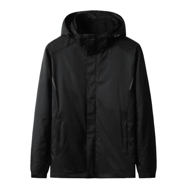 

2019 autumn and winter new style plus velvet jacket fat plus-sized fleece men's deconstructable outdoor two-piece set fashion, Black