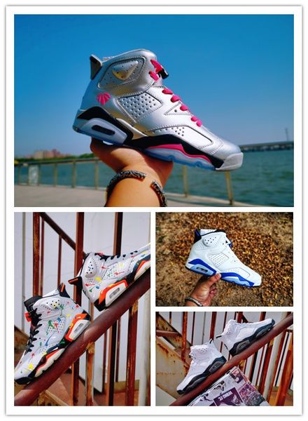 

retro big kid women men 3m 6s jsp reflective silver star basketball shoes 6 cactus sneakers infrared footwear outdoor athletics student shoe, Black