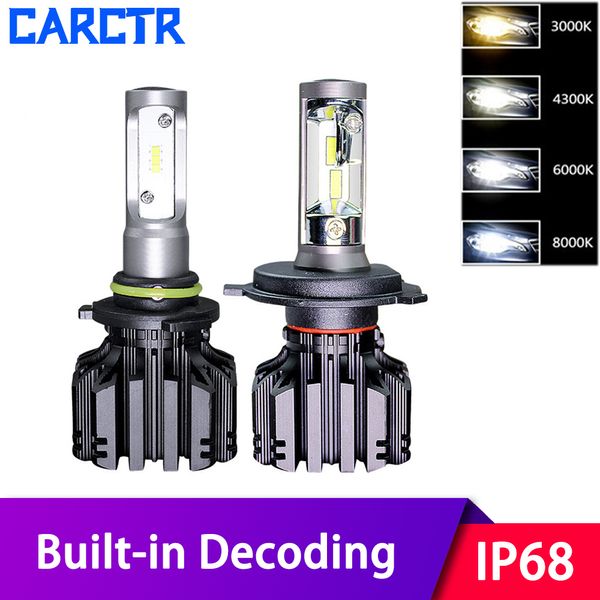 

led car headlights universal 9004/5/6/7 9012 h1 h3 h7 led lamp h4 h11/16 px24 h13 50w 3000/4300/6000/8000k aluminum car lights