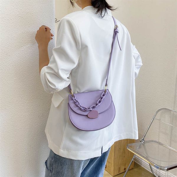 

2020 новых женщин сумки на ремне западной кореи mini сумка плеча мода портативный цепи crossbody saddle