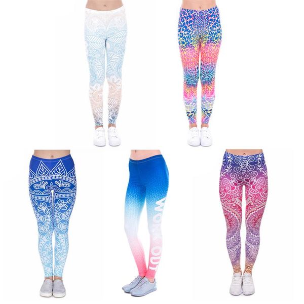 

3d digital print yoga pants women fitness leggings workout sports trousers running push up gym wear elastic slim pants, White;red