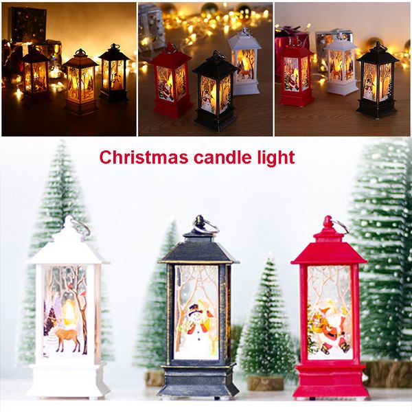 

wooden flame light street lamp beautiful christmas party candlestick gift candle home decoration xmas hanging santa claus