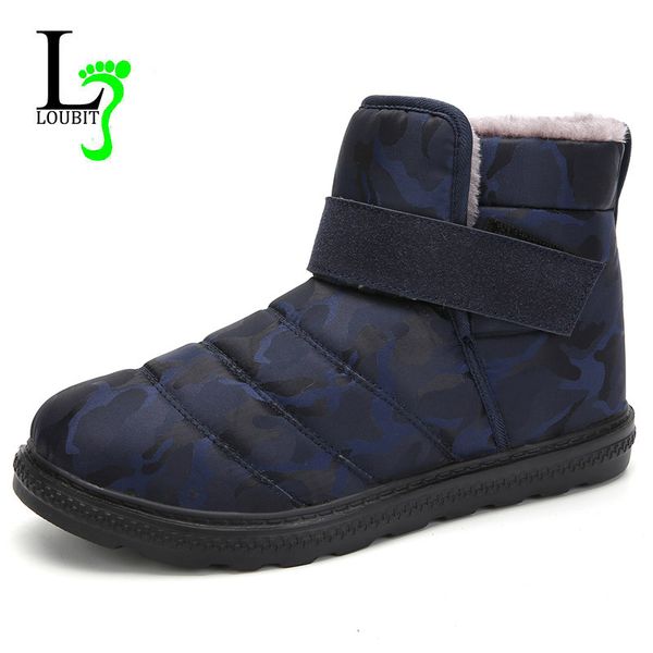 

men boots winter with fur super warm snow boots men winter casual shoes sneakers high rubber ankle big size, Black