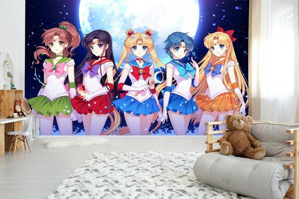 

self-adhesive] 3d sailor moon 6460533 japan anime wall paper mural wall print decal murals