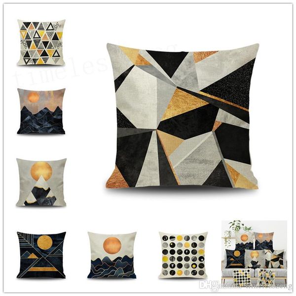 Nordic Simple Pillowcase Sun Moon Star With Geometric Figure