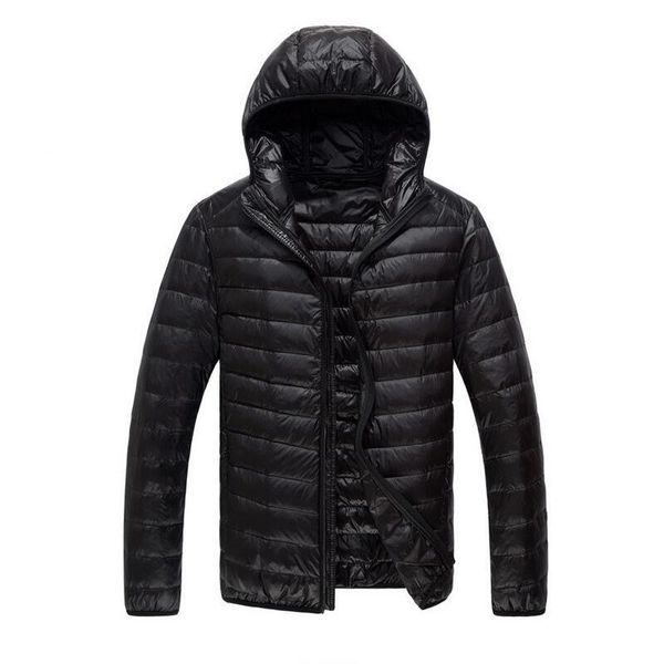 

2019light and thin down jacket for men men casual and slim white duck down jacket for short breathable, Black