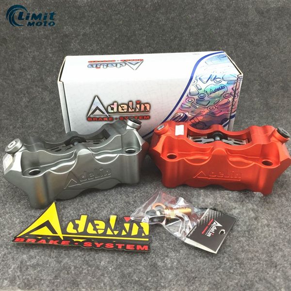 

motorcycle adelin adl-12 brake caliper for hydraulic disc brake 4 pistons 100mm cnc aluminum workmanship for motorcycle modified
