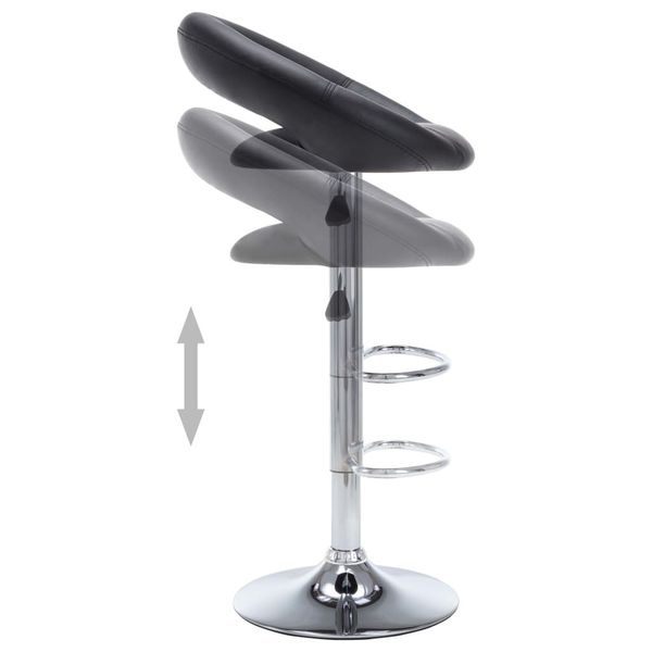 

bar stool 2 pcs. synthetic leather black patio benches