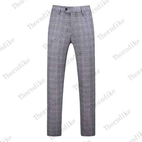 

gray plaid and white lines men dress pants classic business casual straight trousers loose suit pants men pantalon, White;black