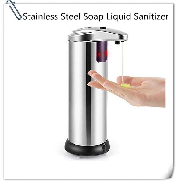 

stock stainless steel soap liquid sanitizer touchless dispenser bathroom hand washing soap bottle automatic liquid soap dispenser