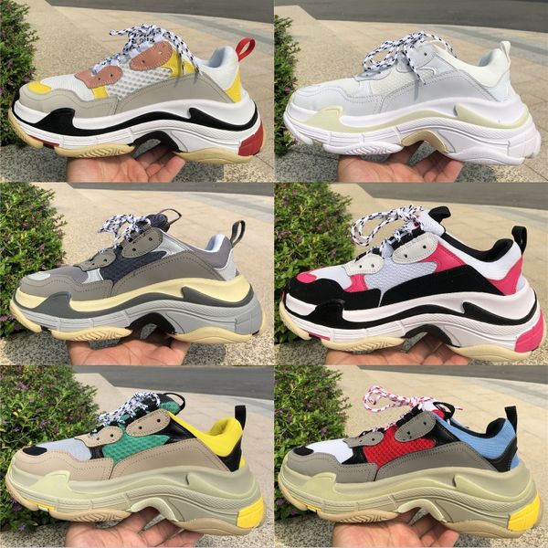 

fashion paris casual shoes triple s sneaker beige black ceahp sports bottom mens women daddy platform outdoor tennis sneaker