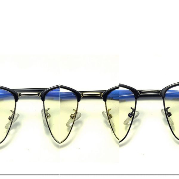 

large men's eyebrow tr90 large frame student business glasses glasses frame, Silver