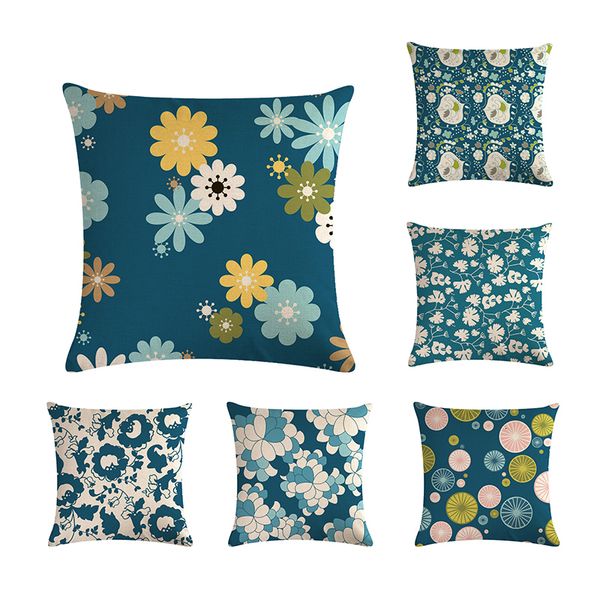 

45 * 45см цветок подушка обложка украшения дьявол подарочная коробка площадь navy фон главная рождество yard украсьте наволочки zy626