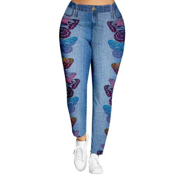 

wipalo plus size women 3d print leggings workout legging pants mid elastic waist women skinny fitness trouser large size 5xl, Black