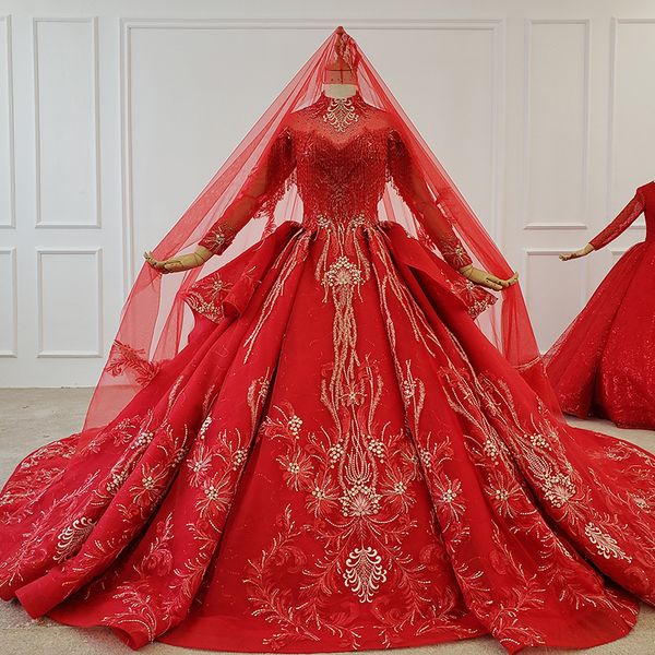 

2020 julie vino wedding dresses with veil long sleeve handmade flowers appliques ullsion wedding dress 2020 lace vestido de noiva foto real, White