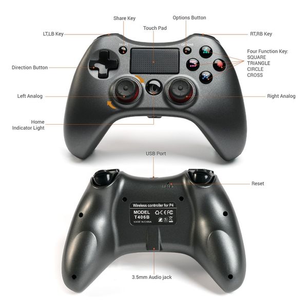 

ps4 wireless bluetooth controller ps4 bt gamepad ps4 console handle gaming player handle joystick game controller handle
